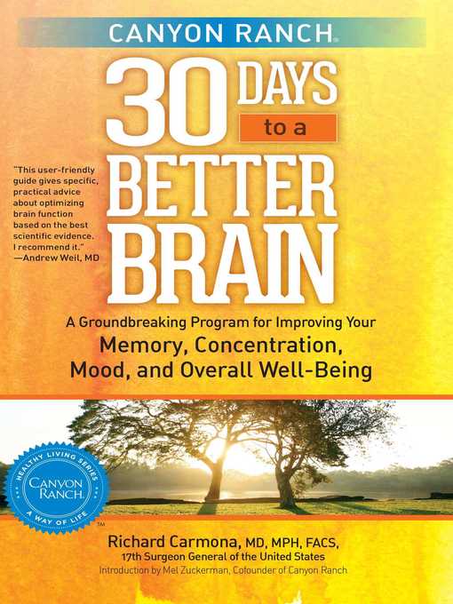 Title details for Canyon Ranch 30 Days to a Better Brain by Richard Carmona - Wait list